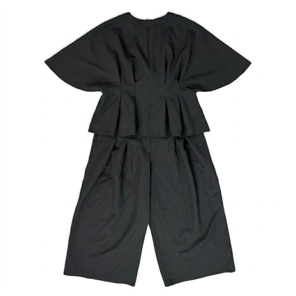 ARRANGE Curve Black Pleated Wide Leg Pants Flutter Top Set Size 20 NEW Tags